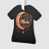Ich Liebe Sie auf den Mond zurück Schwarz Moderne  Ornament (Vorderseite)