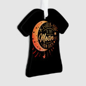 Ich Liebe Sie auf den Mond zurück Schwarz Moderne  Ornament (Vorderseite)