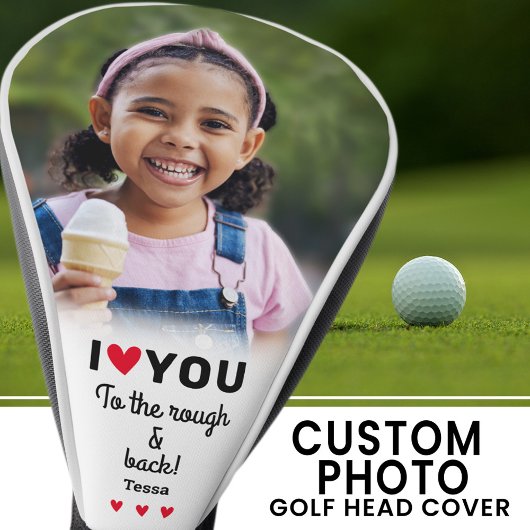 Ich Liebe Sie auf den Namen des Rough & Back-Fotos Golf Headcover