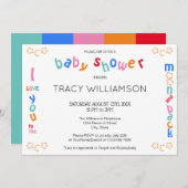 Ich Liebe Sie auf Mond & Rücken Baby Dusche Einladung (Vorne/Hinten)