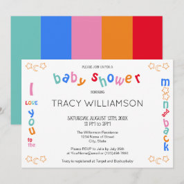 Ich Liebe Sie auf Mond & Rücken Baby Dusche Einladung