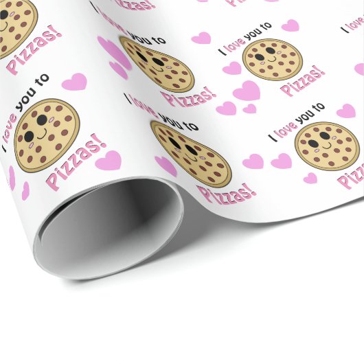 Ich Liebe Sie auf Pizzas Packpapier (Rolleneckpunkt)
