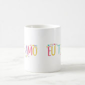 Ich Liebe Sie auf Portugiesisch eu die amo-Kaffee- Kaffeetasse (Mittel)