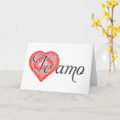Ich Liebe Sie auf Spanisch - Te amo Karte (Gelbe Blume)