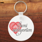 Ich Liebe Sie auf Türkisch - Seni seviyorum Schlüsselanhänger (Vorderseite)