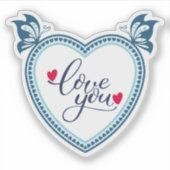 Ich Liebe Sie Aufkleber (Vorderseite)