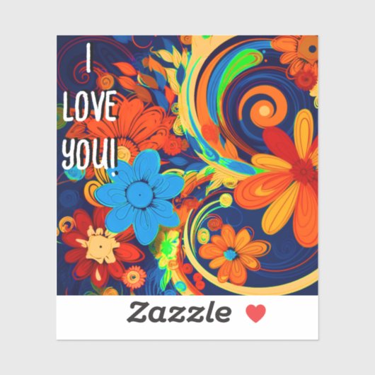 Ich Liebe Sie Aufkleber (Blatt)