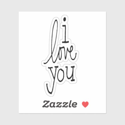 Ich Liebe Sie Aufkleber (Blatt)