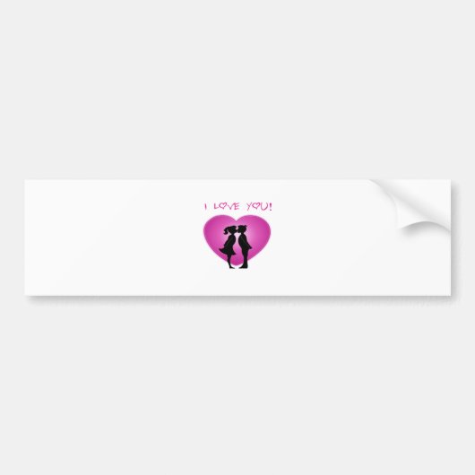 Ich Liebe Sie Autoaufkleber (Vorne)