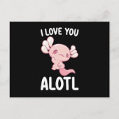 Ich Liebe Sie Axolotl Valentinstag Postkarte (Vorderseite)