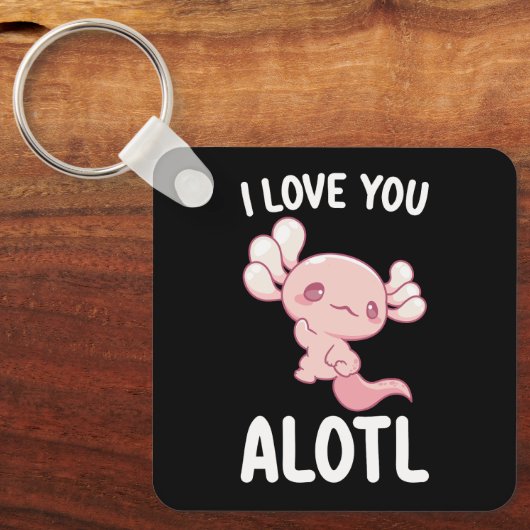Ich Liebe Sie Axolotl Valentinstag Schlüsselanhänger (Vorderseite)