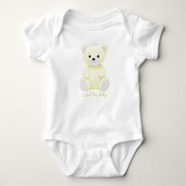 Ich Liebe Sie Baby Yellow Bär Cudly Toy Bodysuit Baby Strampler