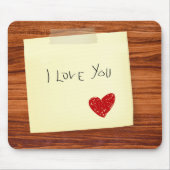 Ich Liebe, Sie bemerken Holz Mousepad (Vorne)