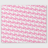 Ich Liebe, Sie benennen Pink Heart Pattern Typogra Geschenkpapier (Flach)