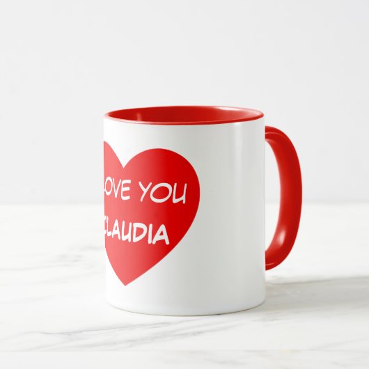 Ich Liebe, Sie benennen zwei Töne Tasse (VorderseiteRechts)