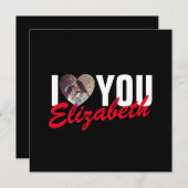 Ich Liebe Sie benutzerdefiniertes Foto Herz und Na (Vorne/Hinten)