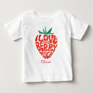 Ich Liebe Sie Berry Much Funny Strawnberry Pub Baby T-shirt
