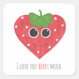 Ich Liebe Sie Berry Much Strawberry Sticker