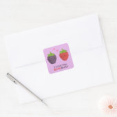Ich Liebe Sie Berry oder sehr viel Puff Spaß Quadratischer Aufkleber (Umschlag)