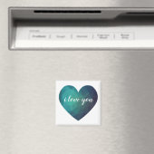 Ich Liebe Sie blaues Herzgeschenk Magnet (In Situ (Geschirrspüler))