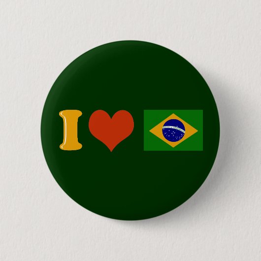 Ich Liebe Sie Brasilien Button (Vorderseite)