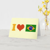 Ich Liebe Sie Brasilien Karte (Gelbe Blume)