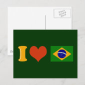 Ich Liebe Sie Brasilien Postkarte (Vorne/Hinten)