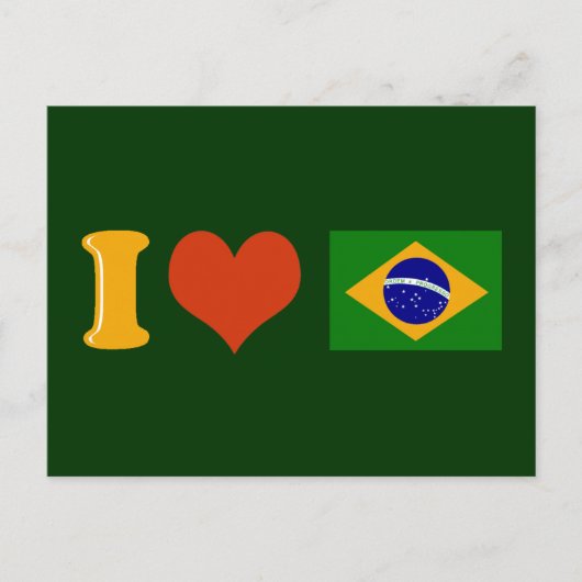 Ich Liebe Sie Brasilien Postkarte (Vorderseite)