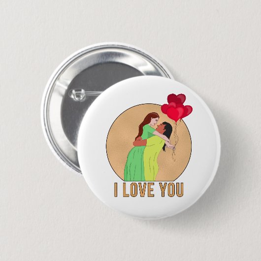 Ich Liebe Sie Button (Vorne & Hinten)