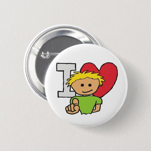 Ich Liebe Sie Button (Vorne & Hinten)