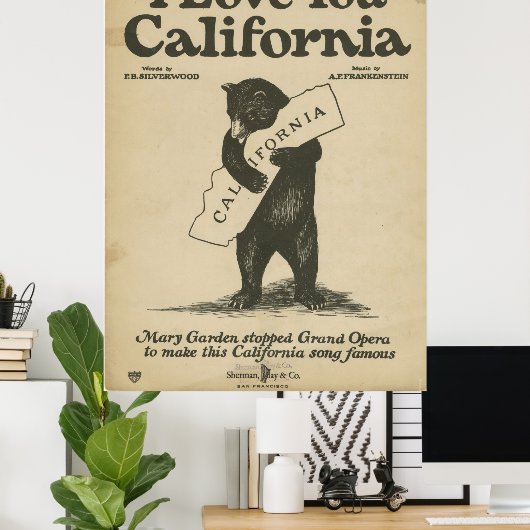 Ich Liebe Sie California Poster (Heimbüro)