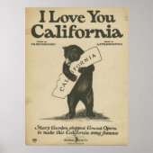 Ich Liebe Sie California Poster (Vorne)