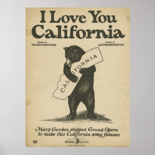Ich Liebe Sie California Poster