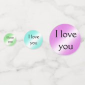 Ich Liebe Sie Confetti Konfetti (Vorderseiten)