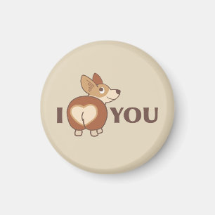 Ich Liebe Sie Corgi Magnet