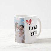 Ich Liebe Sie - Custom 2-Foto Tasse für Kaffeelieb (VorderseiteRechts)