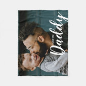 Ich Liebe Sie Daddy Custom Foto Fleecedecke (Vorderseite)