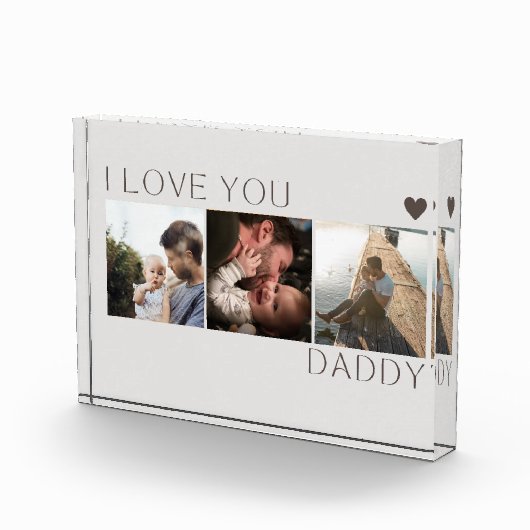 Ich Liebe Sie Daddy Foto Collage Geschenkblock Fot (Rechts)