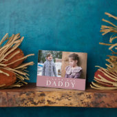 Ich Liebe Sie Daddy Modern Pink 2 FotoCollage Fotoplatte (Seite)