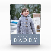 Ich Liebe Sie Daddy / Moderne, dumme blaue Kinder Fotoblock (Vorderseite)