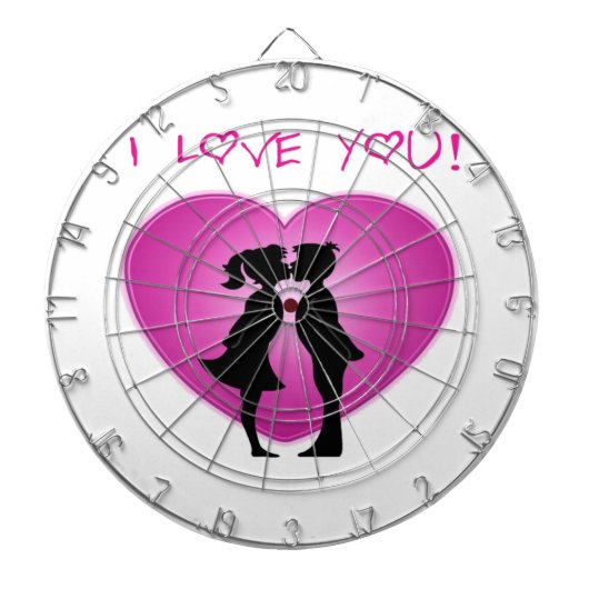 Ich Liebe Sie Dartscheibe (vorne)