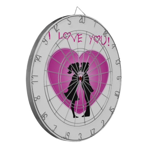 Ich Liebe Sie Dartscheibe (Vorderseite Links)