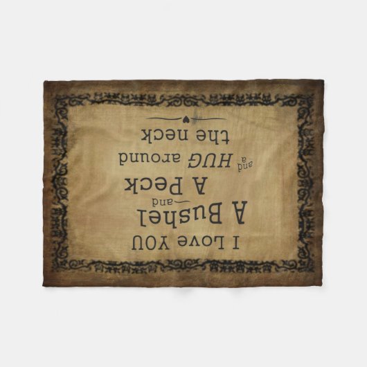 "Ich Liebe Sie Decke einer des Scheffels und eines (Vorderseite (Horizontal))