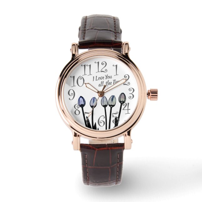 Ich Liebe Sie die ganze Zeit, fügen Sie Initialen Armbanduhr (Vorderseite)