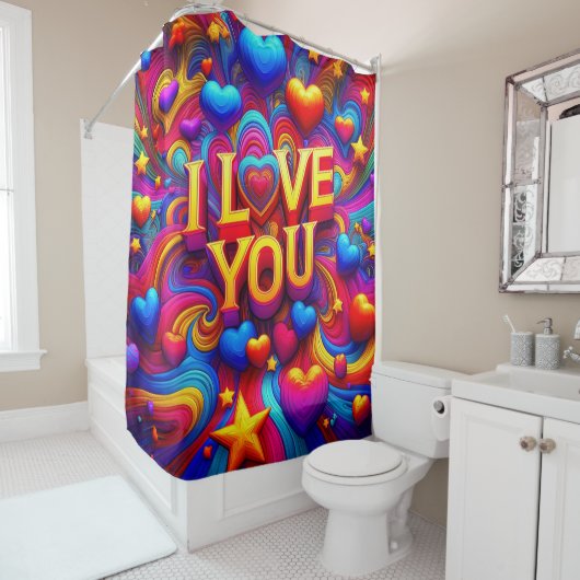 Ich Liebe Sie Duschvorhang (Beispiel)
