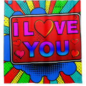 Ich Liebe Sie Duschvorhang (Vorderseite)