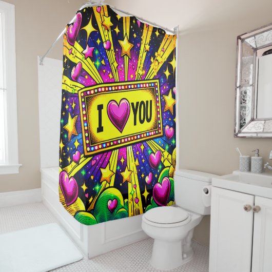 Ich Liebe Sie Duschvorhang (Beispiel)