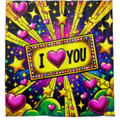 Ich Liebe Sie Duschvorhang (Vorderseite)