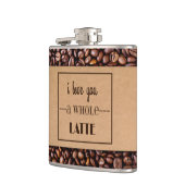 "Ich Liebe Sie ein ganzes Latte" Kaffee-Hülse u. Flachmann (Links)