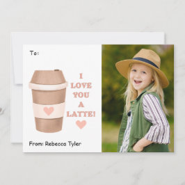 Ich Liebe Sie ein Latte-Foto-Valentinstag Feiertagskarte